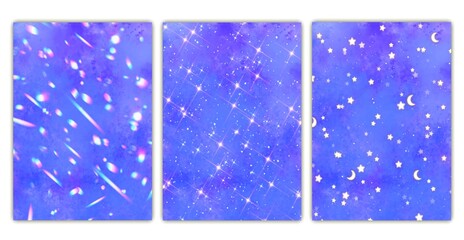 Modern abstract covers set, minimal covers design, abstract background with stars 