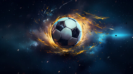 Fototapeta premium soccerball / football / soccer game illustrationgenerative ai