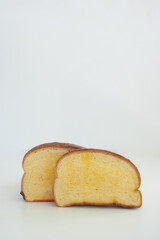 toast in white background