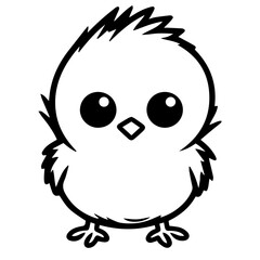chick doodle illustration