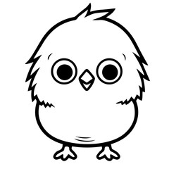 Fototapeta premium chick doodle illustration