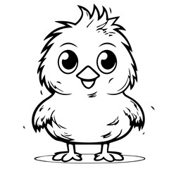 Fototapeta premium chick doodle illustration