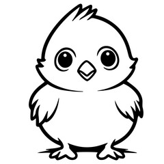 Fototapeta premium chick doodle illustration