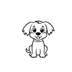 cute puppy doodle illustration