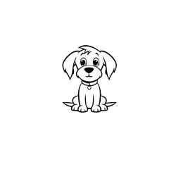 cute puppy doodle illustration