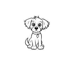 cute puppy doodle illustration