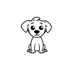 Fototapeta premium cute puppy doodle illustration