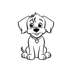 cute puppy doodle illustration