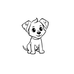 cute puppy doodle illustration