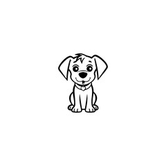 cute puppy doodle illustration