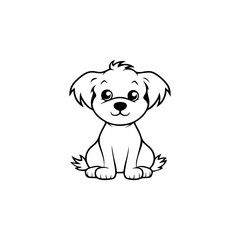 cute puppy doodle illustration