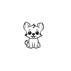 cute puppy doodle illustration