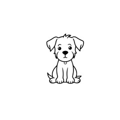 cute puppy doodle illustration
