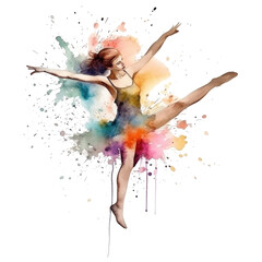 Ballet watercolor background