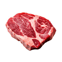 Ripe steak isolated