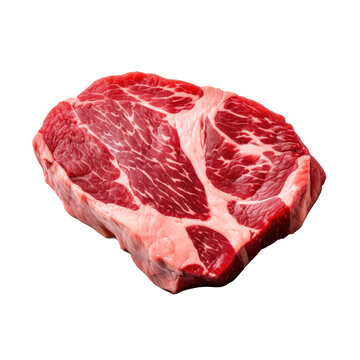 Ripe steak isolated