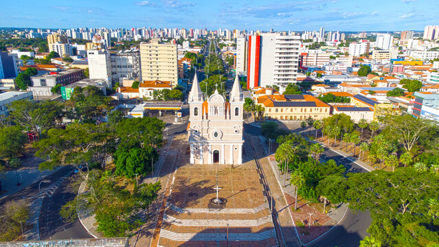 Imagem aérea da igreja São Benedito em Teresina Piauí