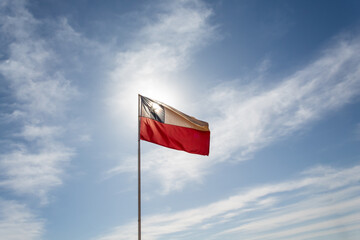 flag of chile against blue sky