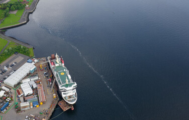 New ferry on the River Clyde being fitted out with final finishes