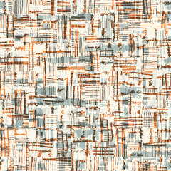 Beige, Gray and Ochre Washed-Out Effect Textured Patchwork Pattern