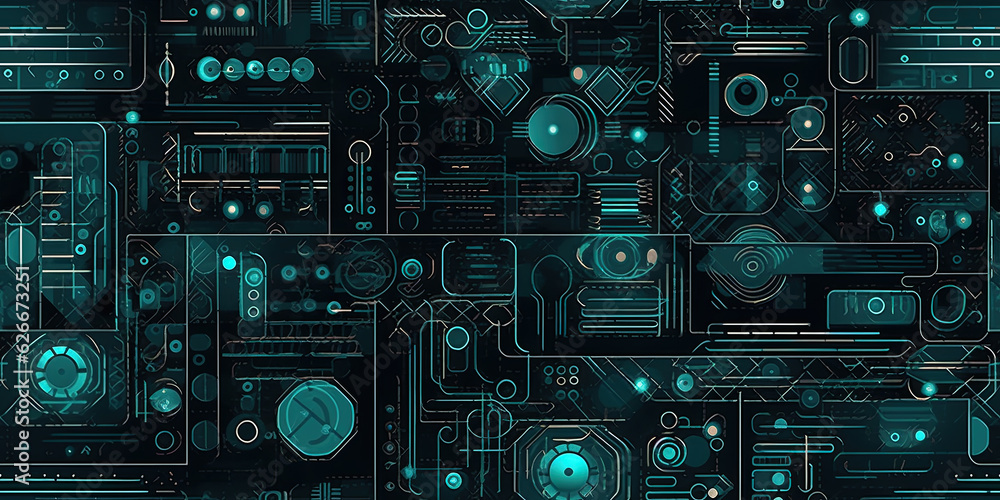 Poster a colorful background with shapes and colors - generative ai