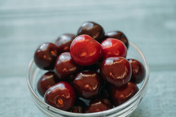 cherries in a bowl