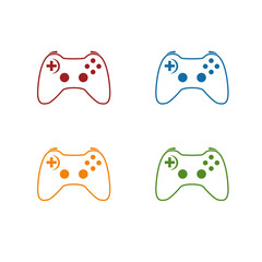 joystick set simple vector illustration