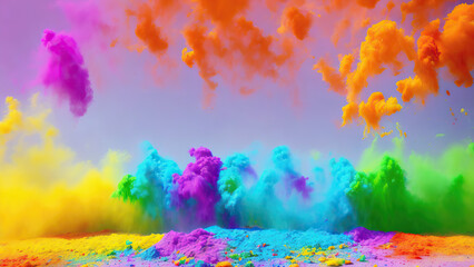 Fototapeta na wymiar Paint Color Powder Explosion | AI Generated