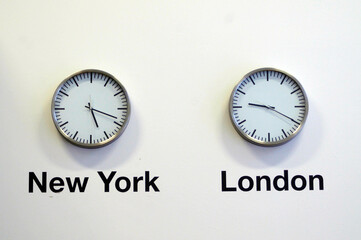 time zones symbol on the wall