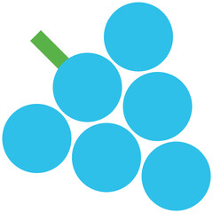 Icon of grapes bunch flat design 