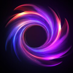 Enchanting journey through vibrant spirals of dark indigo and violet, Generative AI