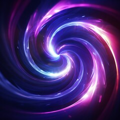 Enchanting journey through vibrant spirals of dark indigo and violet, Generative AI