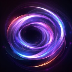 Enchanting journey through vibrant spirals of dark indigo and violet, Generative AI