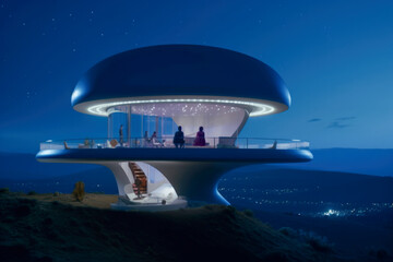 A futuristic house - Generative AI