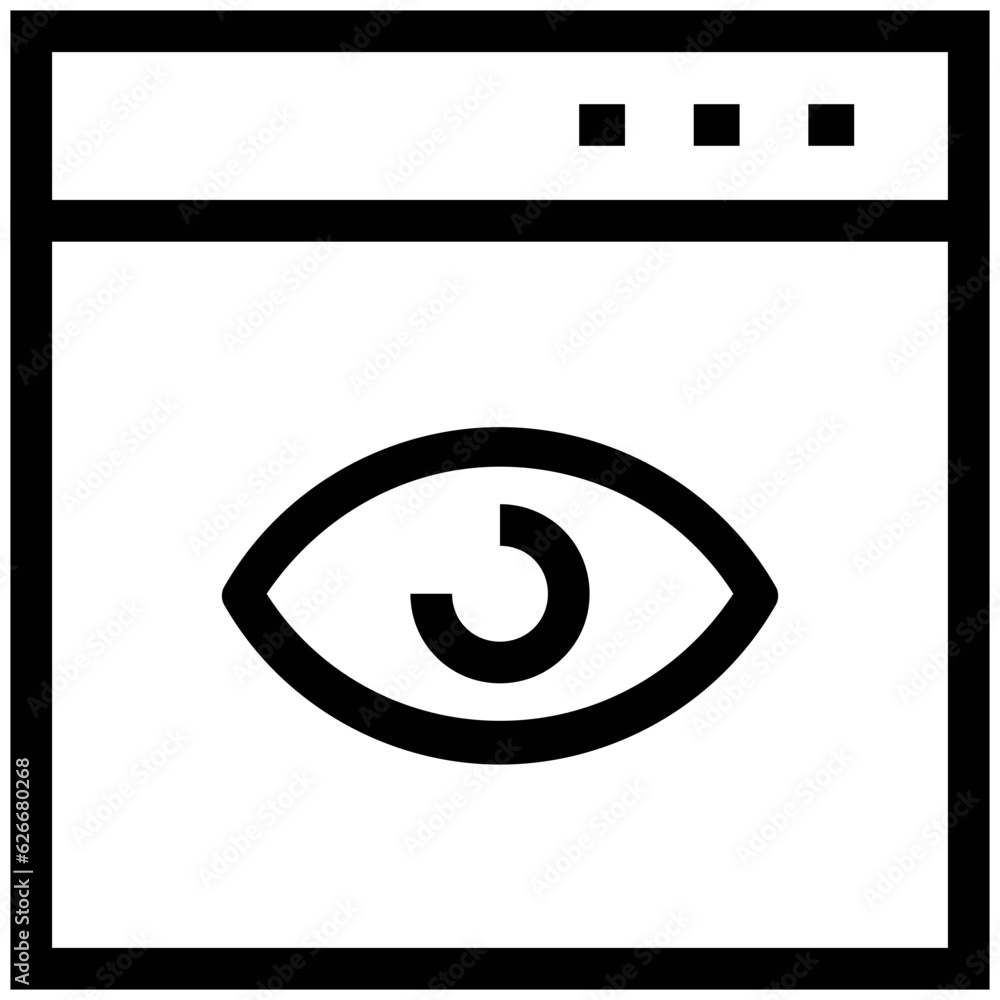 Canvas Prints digital marketing vector line icons
