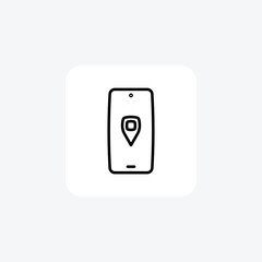 On-The-Go Navigation And Location Tracking 

 Vector Line Icon