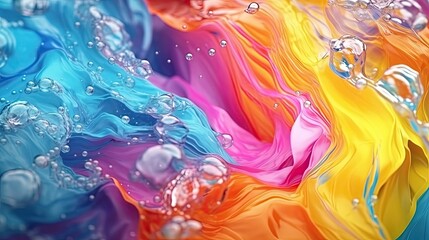 Abstract colorful background like rainbow colored water surface. Multicolored backdrop.
