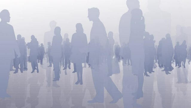business person office silhouette town city concept CG background