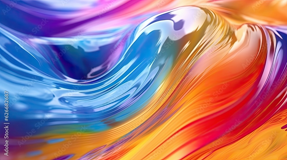 Poster abstract colorful background like rainbow colored water surface. multicolored backdrop.
