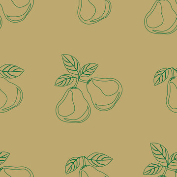 pear, seamless pattern, fruits pear seamless texture