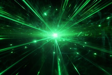 Obraz premium Abstract Green Lasers