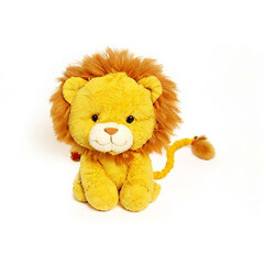 teddy bear, lion, lean, cute, gift, mane, yellow, brown , orange, teddy bear , studio, Generative AI