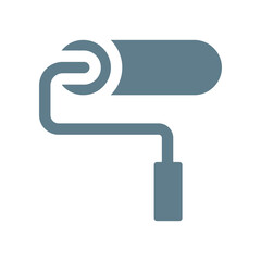 Paint roller icon on white background