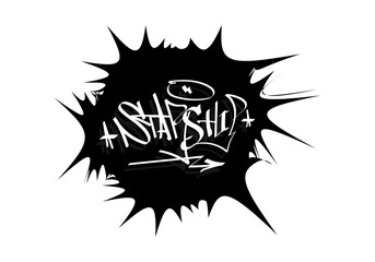 STAR SHIP word graffiti tag art