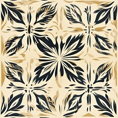 Seamless pattern illustration in traditional style - like Portuguese tiles