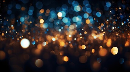 Photo of bokeh lights on black background