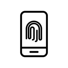 Fingerprint icon isolated on white background