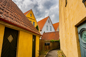 Medieval and Hansa inspired  living area Jakriborg in Hjarup, Sweden