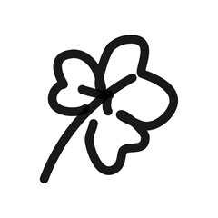 clover leaf line art doodle