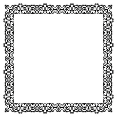 Border frame deco vector label simple line corner design art deco